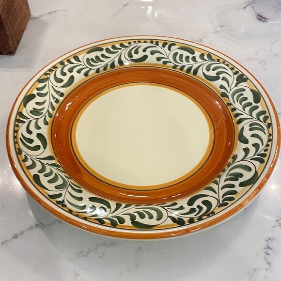 Large Pier 1 Handpainted Shallow Bowl/Platter - Picture 1 of 5